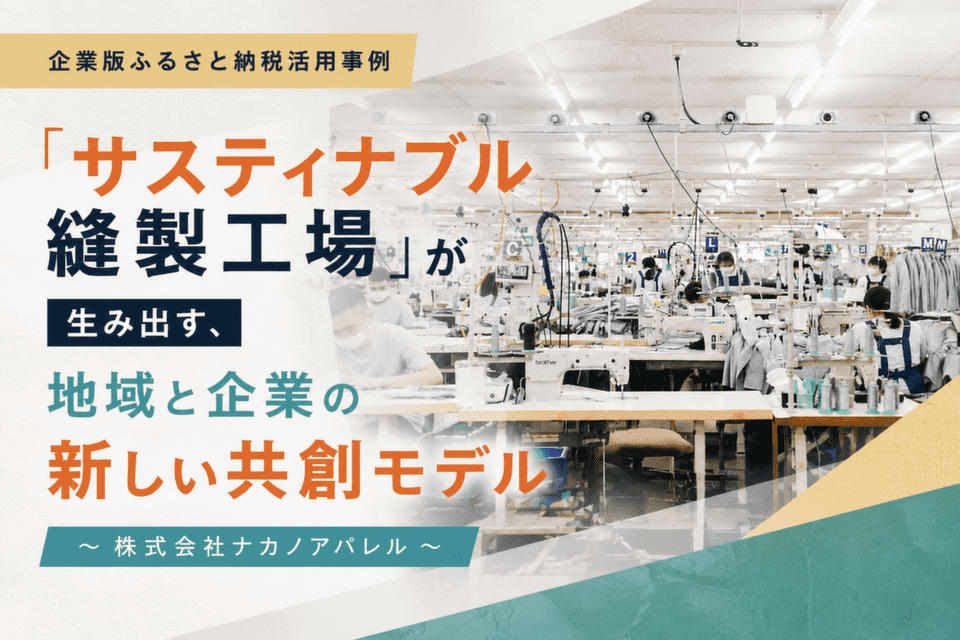 「サスティナブル縫製工場」が生み出す、地域と企業の新しい共創モデル～株式会社ナカノアパレル～