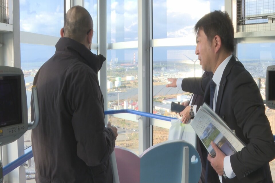 秋田市にあるポートタワー「セリオン」で企業誘致に向けた取り組みを実施