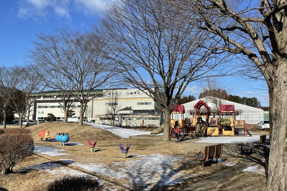 球場や多目的グラウンドなどがある蔵王町総合運動公園