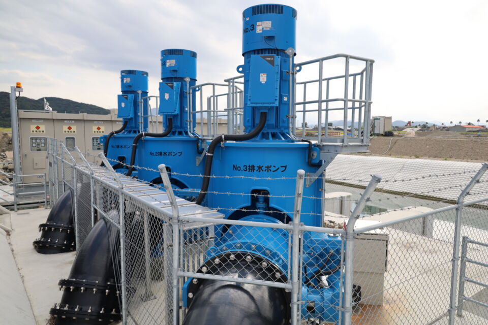 洪水リスクを抑える排水ポンプ