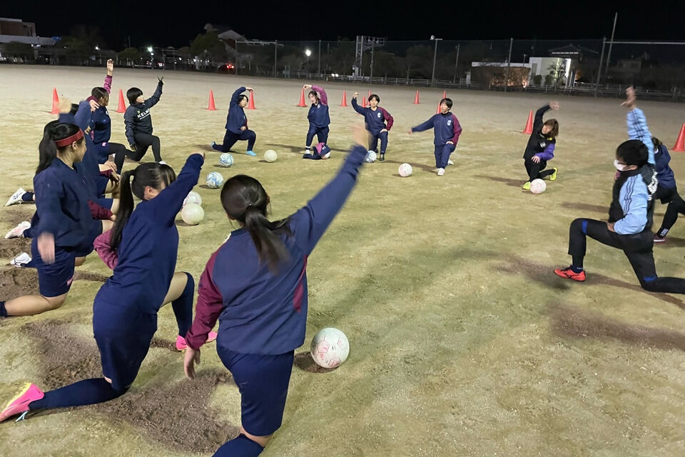 みやきなでしこクラブの練習風景