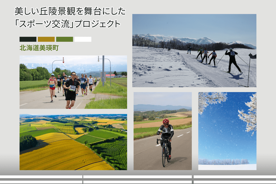 美しい丘陵景観を舞台にした 「スポーツ交流」プロジェクト