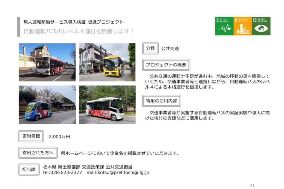 無人運転移動サービス導入検証･促進プロジェクト