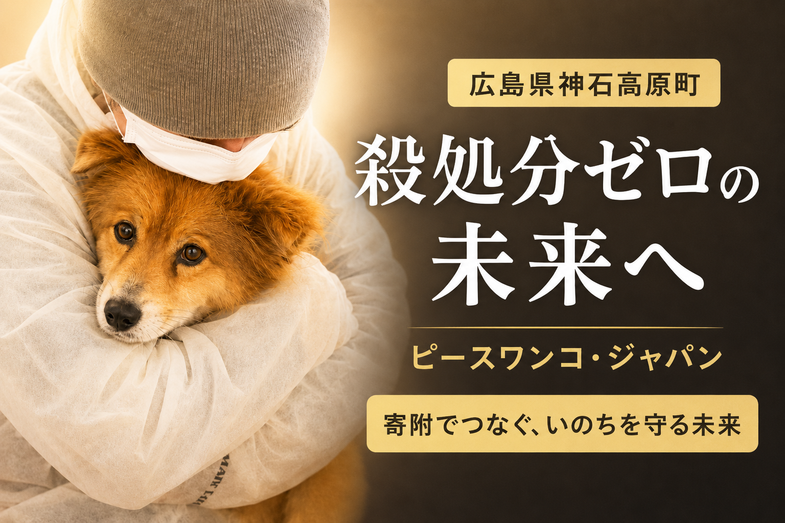 殺処分ゼロの未来を  神石高原町「ピースワンコ・ジャパン」プロジェクト