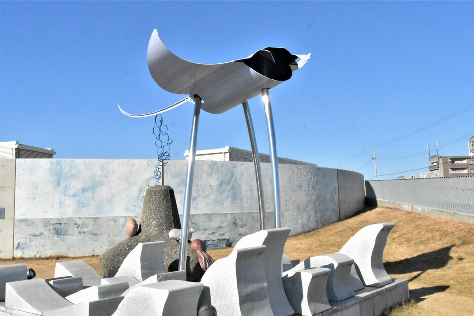 マンタ＆藍のウォールアート